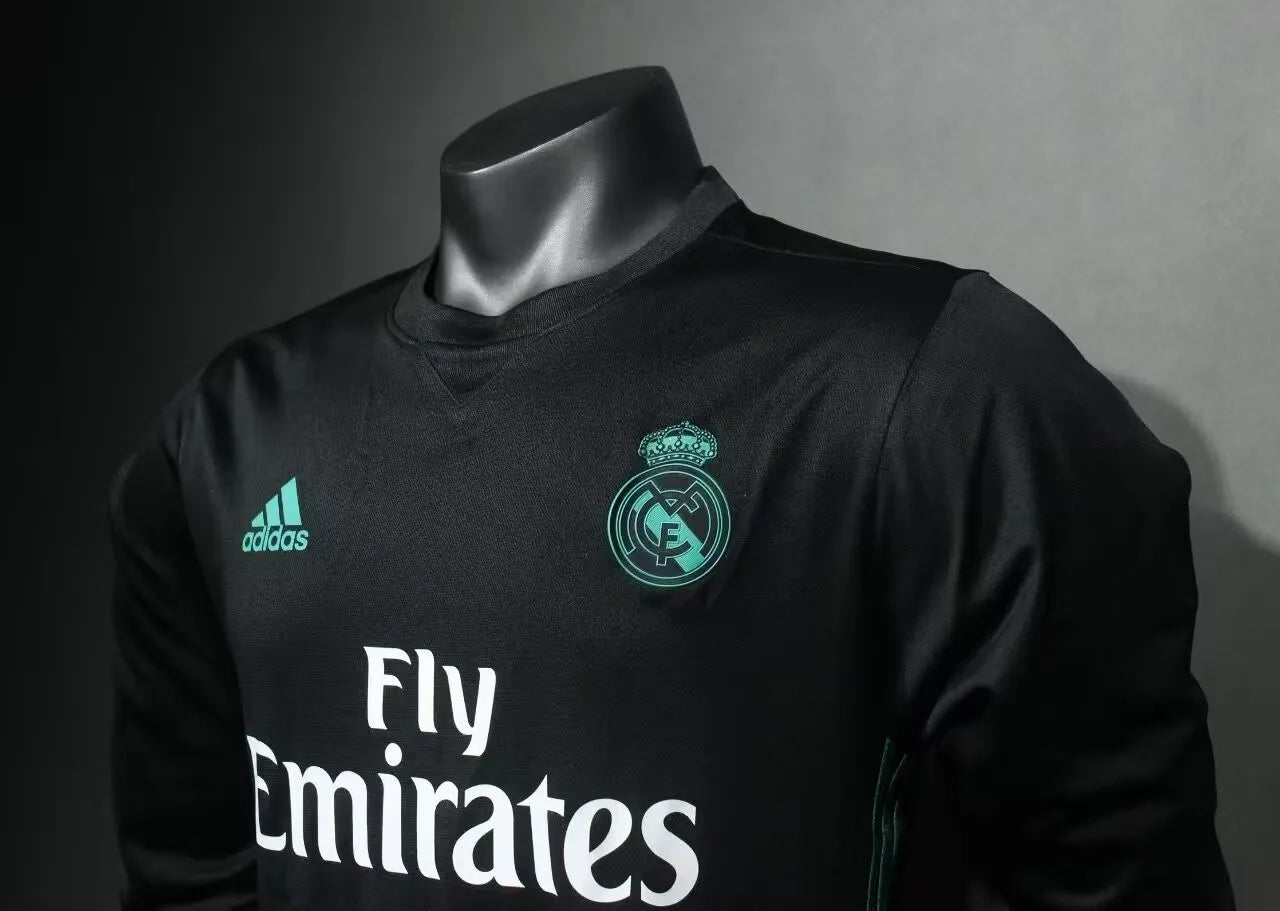 2017/2018 Real Madrid Away Long Sleeve Player 1:1 Quality Retro Soccer Jersey