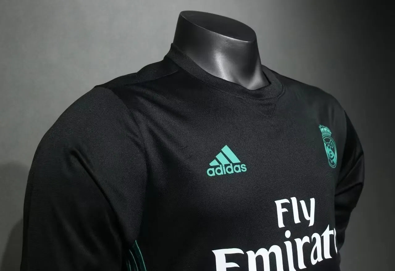 2017/2018 Real Madrid Away Long Sleeve Player 1:1 Quality Retro Soccer Jersey