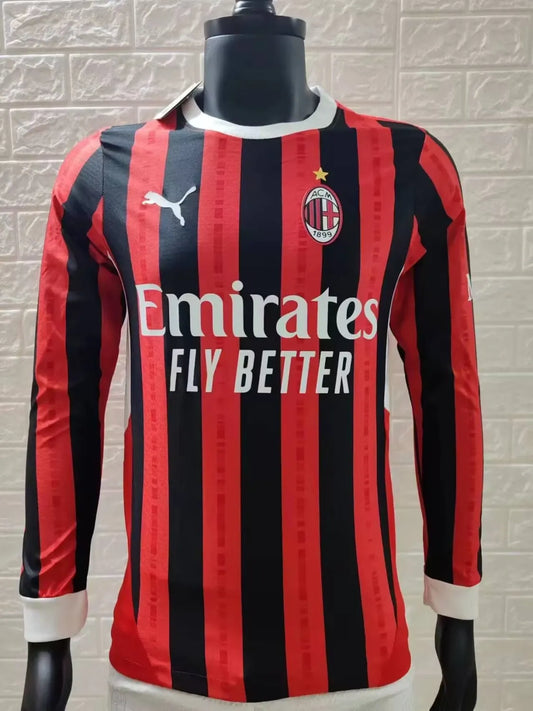 24/25 AC Milan Home Long sleeve Player :1 Quality Soccer Jersey