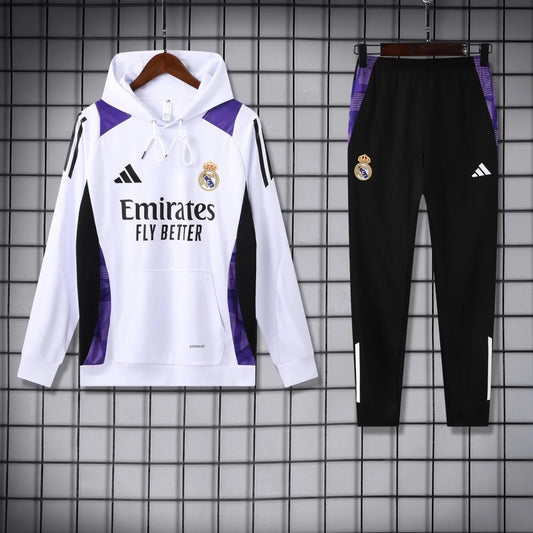 24/25 Real Madrid Hooded Long Sleeved 1:1 Training suit