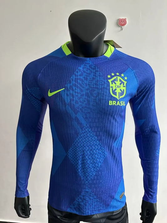 25/26 Brazil Away Player Long Sleeve 1:1 Quality Soccer Jersey