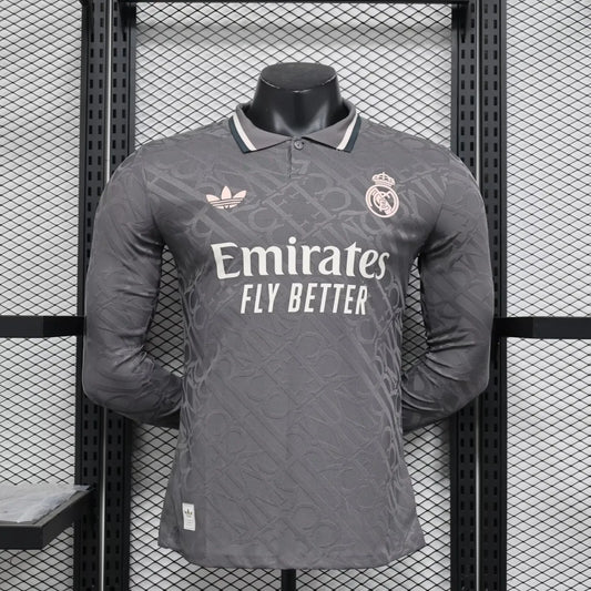 24/25 Real Madrid Third Player Long Sleeve 1:1 Quality Soccer Jersey