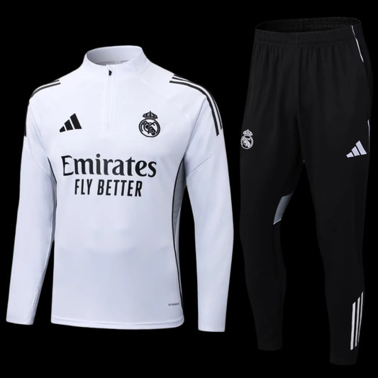 25/26 Real Madrid White Kids 1:1 Quality Training Jersey