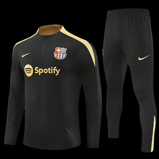 24/25 Barcelona Kids Black Gold Player 1:1 Quality Training Jersey