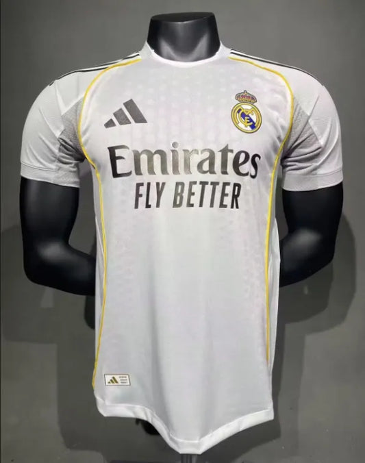 25/26 Real Madrid Home White Player 1:1 Quality Soccer Jersey