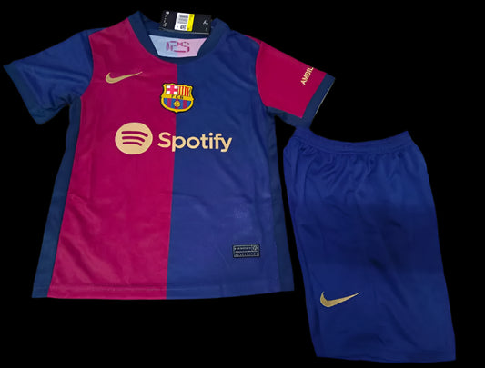 24/25 Barcelona Home Kids Kits 1:1 Soccer Jersey