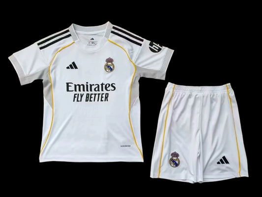 25/26 Real Madrid Home Kids 1:1 Quality Soccer Jersey