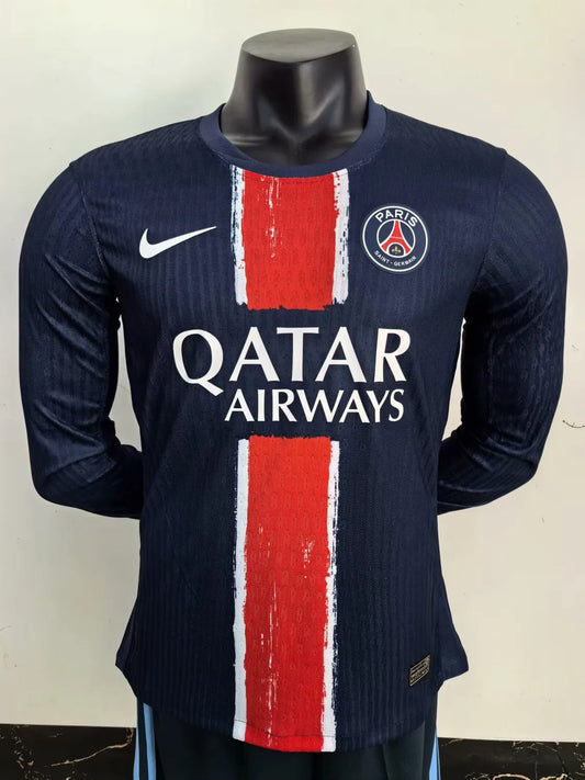 24/25 PSG Home Long Sleeve Player 1:1 Quality Soccer Jersey
