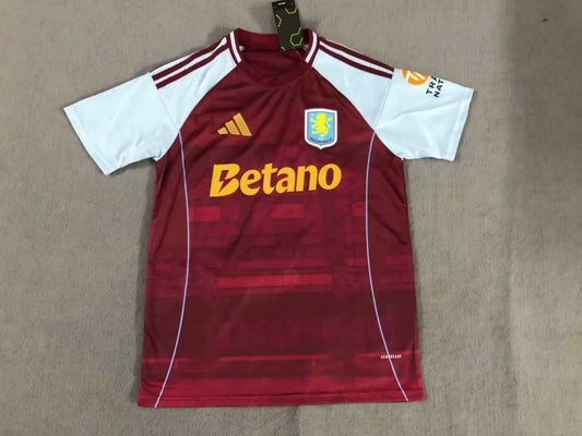 25/26 Aston Villa Home Fans 1:1 Quality Soccer Jersey