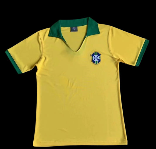 1957 Brazil Home 1:1 Quality Retro Soccer Jersey