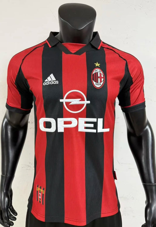 1998/1999 AC Milan Home Fans Retro 1:1 Quality Soccer Jersey