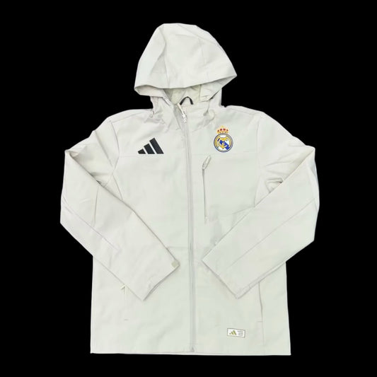24/25 Real Madrid White Windbreaker