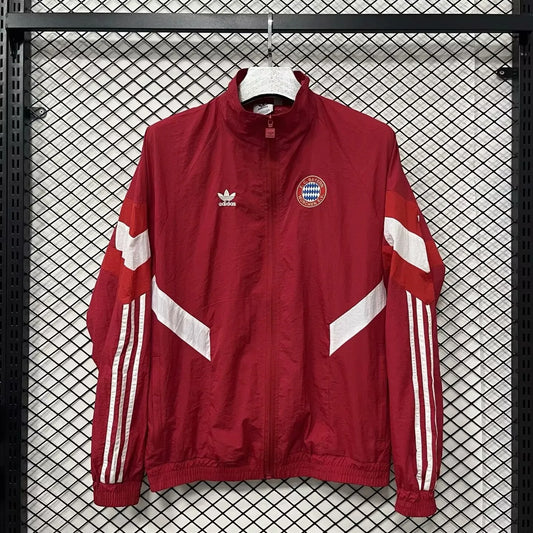 25/26 Bayern Munich Retro Red Windbreaker