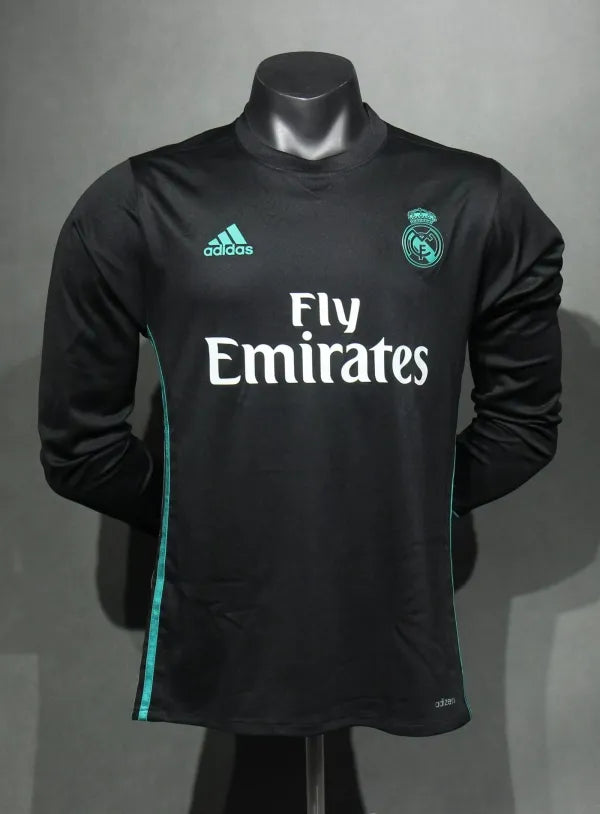 2017/2018 Real Madrid Away Long Sleeve Player 1:1 Quality Retro Soccer Jersey