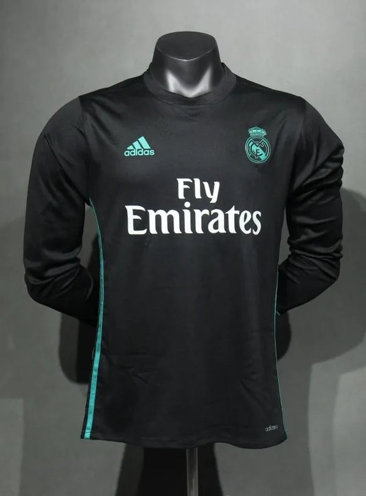 2017/2018 Real Madrid Away Long Sleeve Player 1:1 Quality Retro Soccer Jersey