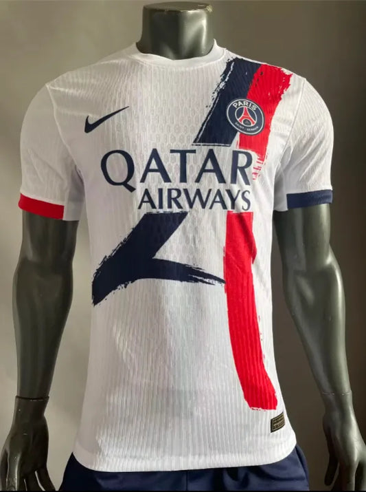 24/25 PSG Away White Player 1:1 Quality Soccer Jersey