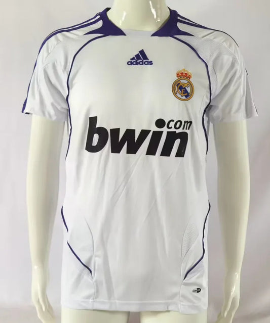 2007-2008 Retro Real Madrid Home 1:1 Quality Soccer Jersey