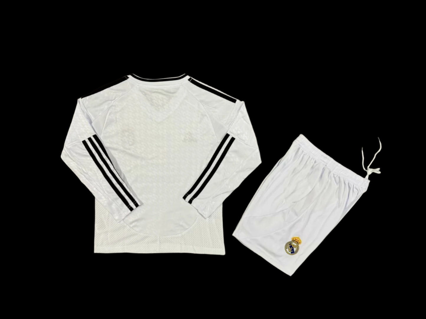 24/25 Real Madrid Home Long sleeved Kids Kits 1:1 Quality Soccer Jersey