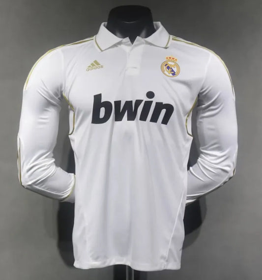 2011/2012 Retro Real Madrid Player Home Long Sleeve 1:1 Quality Soccer Jersey