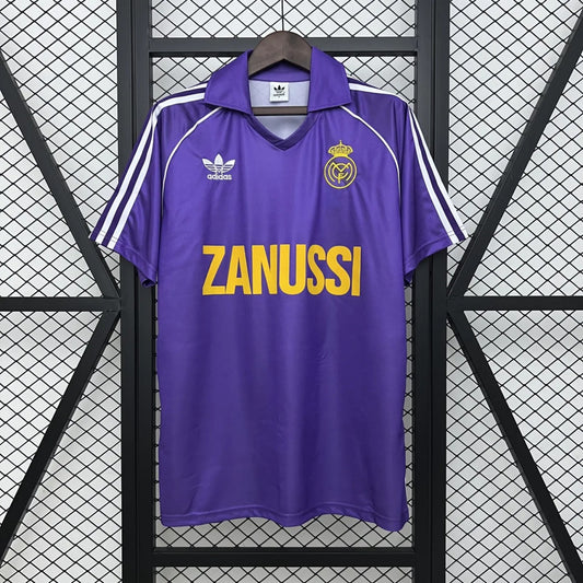 1984/1985 Real Madrid Away Fans Retro Purple 1:1 Quality Soccer Jersey