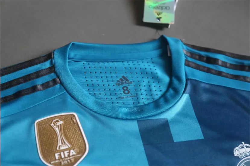 2017/2018 Real Madrid Third Long Sleeve Player Version 1:1 Quality Retro Soccer Jersey