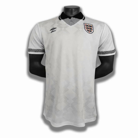 1990 England Home 1:1 Quality Retro Soccer Jersey