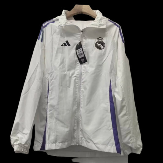 24/25 Real Madrid White Windbreaker