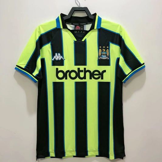 1998-1999 Manchester City Away 1:1 Quality Retro Soccer Jersey