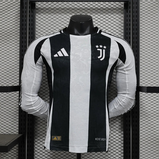 24/25 Juventus Home Long Sleeve Player 1:1 Quality Soccer Jersey