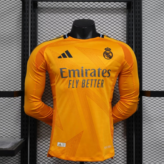 24/25 Real Madrid Away Player Long Sleeve 1:1 Quality Soccer Jersey