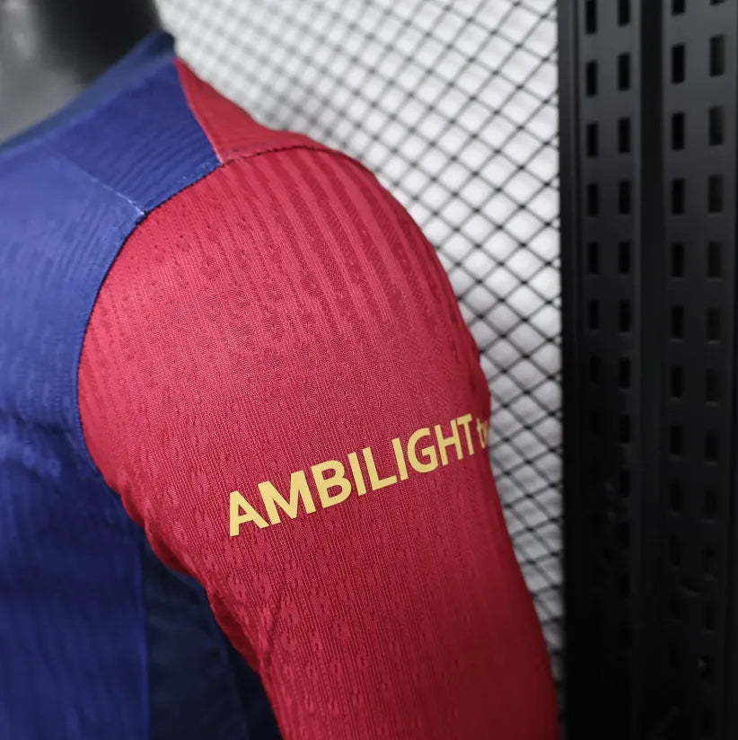 24/25 Barcelona Home Long Sleeved Player 1:1 Quality Soccer Jersey