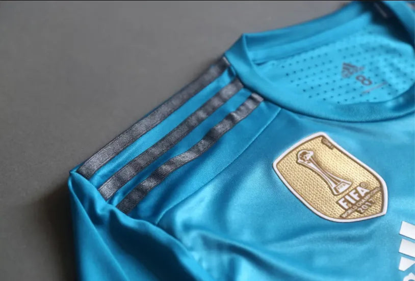 2017/2018 Real Madrid Third Long Sleeve Player Version 1:1 Quality Retro Soccer Jersey