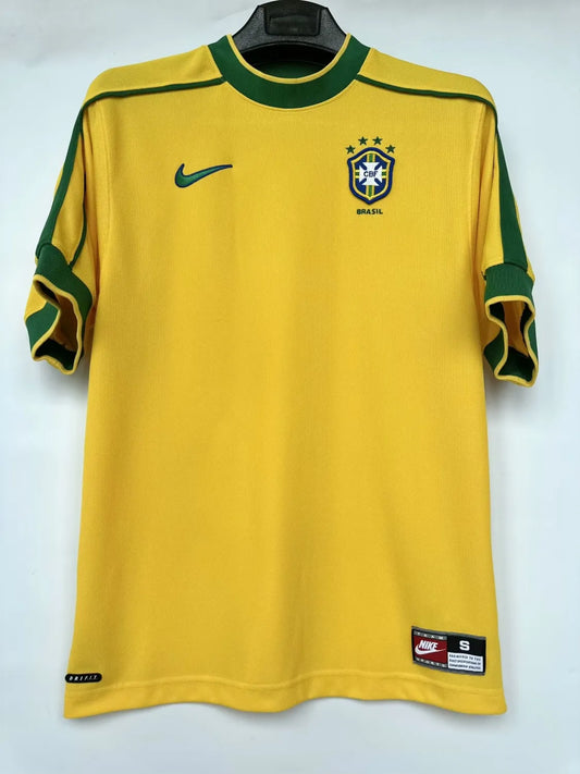 1998 Brazil Home Fans 1:1 Quality Retro Soccer Jersey