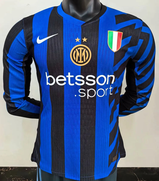 24/25 Inter Milan Home Long sleeve Player 1:1 Quality Soccer Jersey