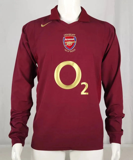 2005/2006 Arsenal Home Long Sleeve 1:1 Quality Retro Soccer Jersey