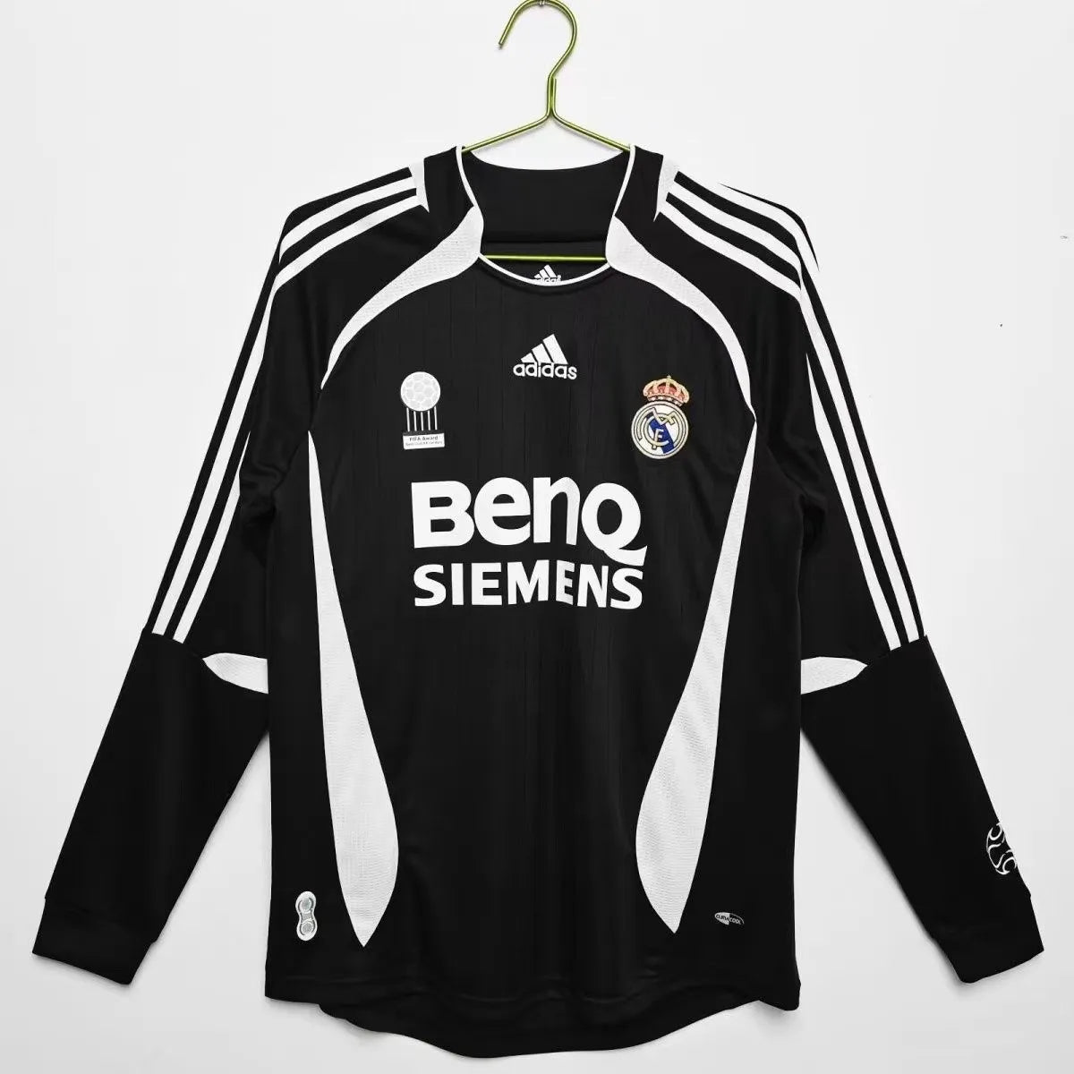 2006/2007 Real Madrid Away Long Sleeve 1:1 Quality Retro Soccer Jersey