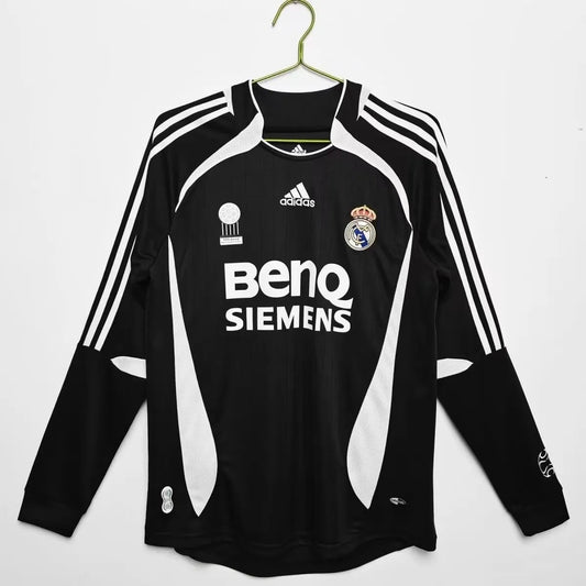 2006/2007 Real Madrid Away Long Sleeve 1:1 Quality Retro Soccer Jersey