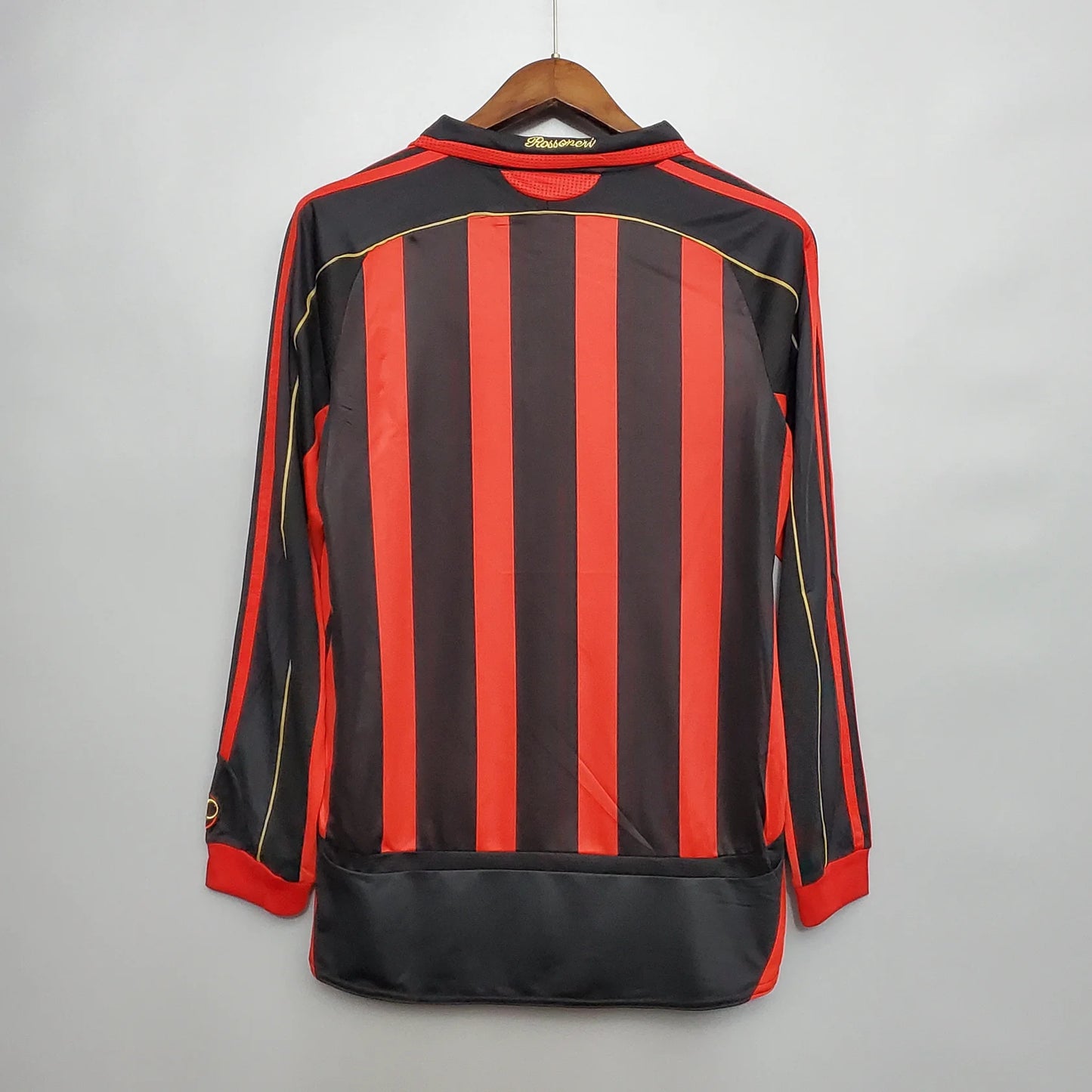 2006/2007 AC Milan Home Black Long Sleeve 1:1 Quality Retro Soccer Jersey