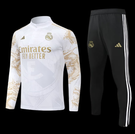 24/25 Real Madrid White Kids 1:1 Quality Training Jersey