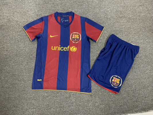 2007/2008 Barcelona Home 1:1 Kids Retro Soccer Jersey