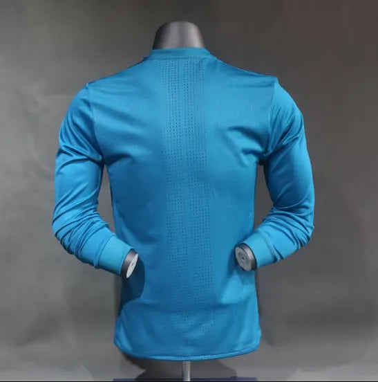 2017/2018 Real Madrid Third Long Sleeve Player Version 1:1 Quality Retro Soccer Jersey