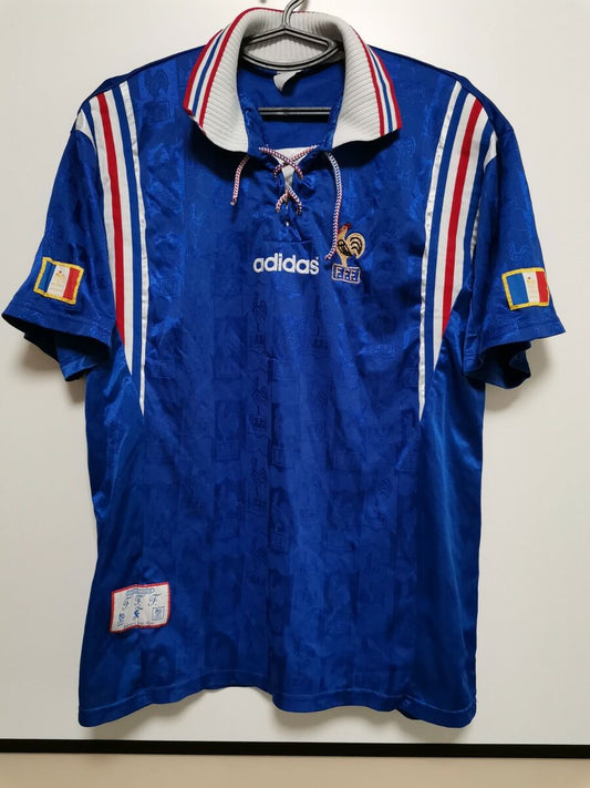 1996 France Home Blue Fans Retro 1:1 Quality Soccer Jersey