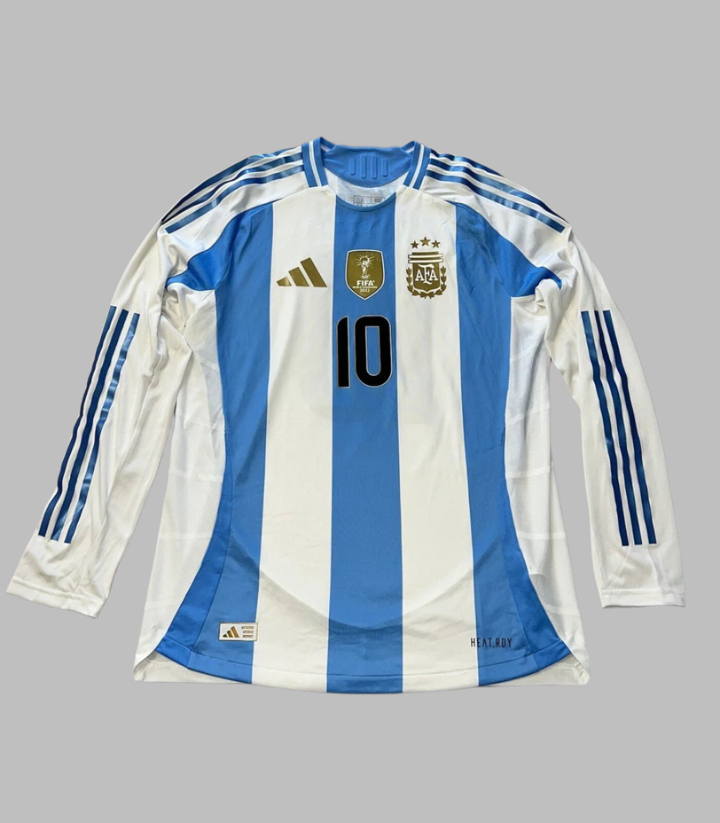 24/25 Argentina Home 3-Stars With FIFA 2022 Player Long sleeve 1:1 Quality Soccer Jersey