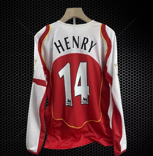 2004-2005 Arsenal Home Long Sleeve 1:1 Retro Soccer Jersey