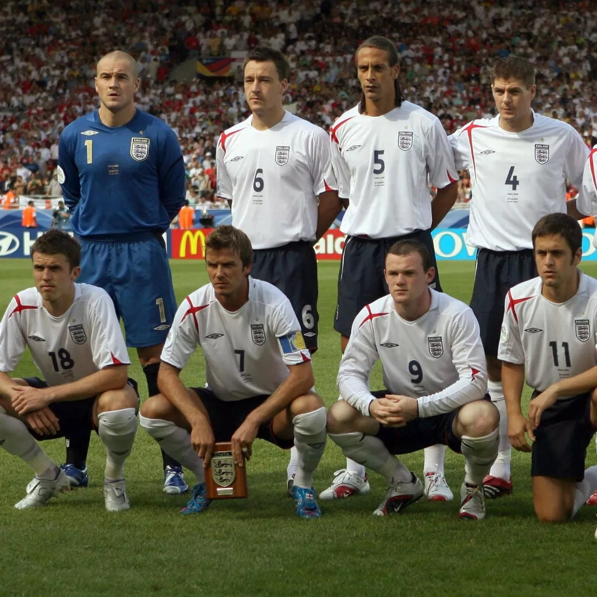 2006 England Home 1:1 Retro Soccer Jersey