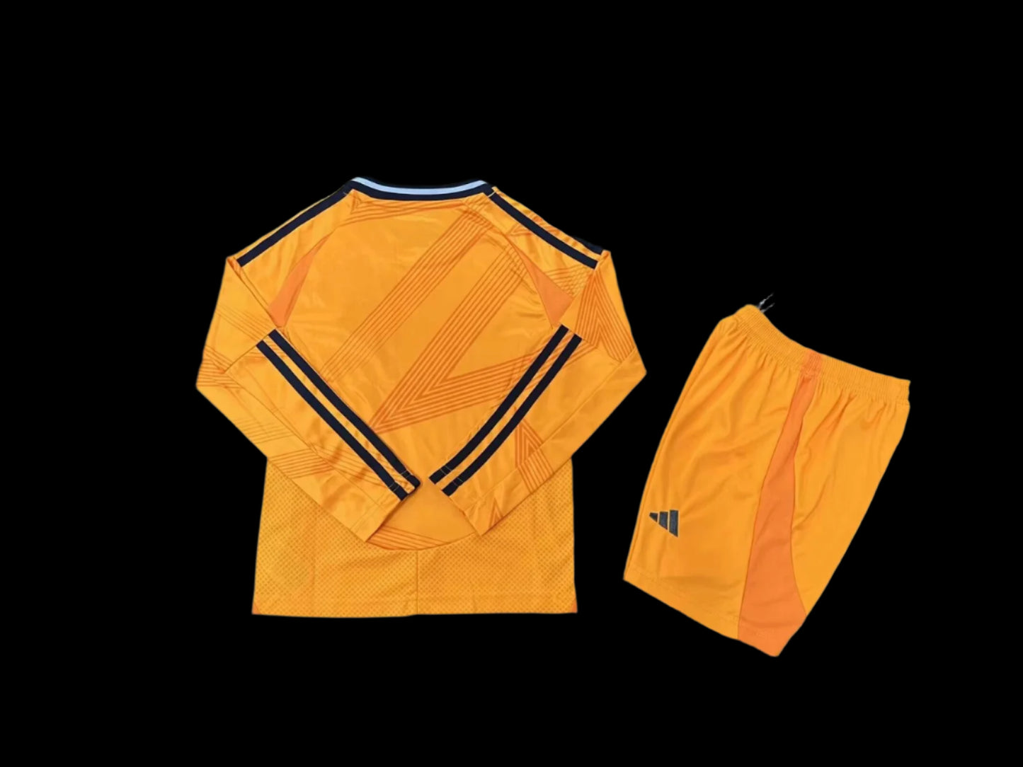 24/25 Real Madrid Away Long sleeved Kids Kits 1:1 Quality Soccer Jersey
