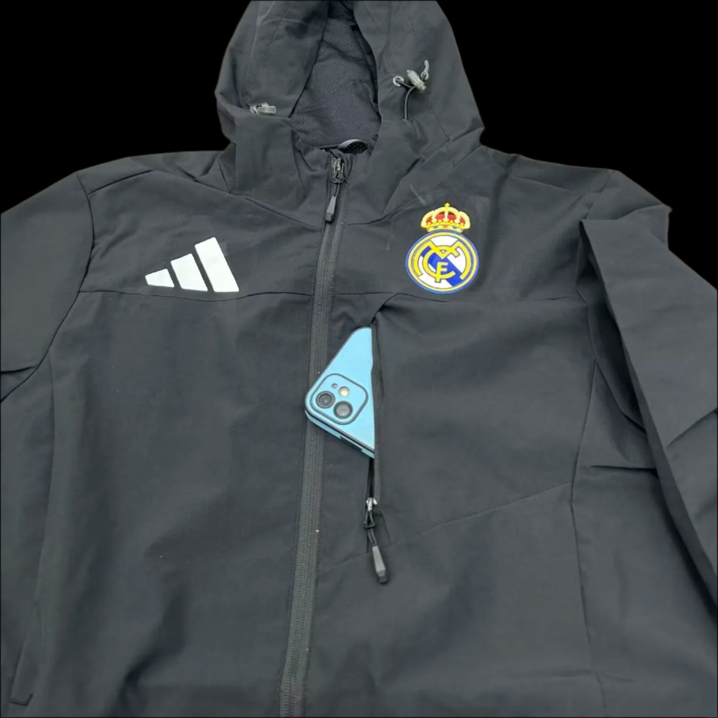 24/25 Real Madrid Black Windbreaker