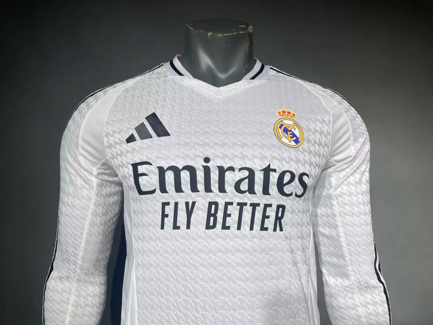24/25 Real Madrid Home Player Long Sleeve 1:1 Quality Soccer Jersey