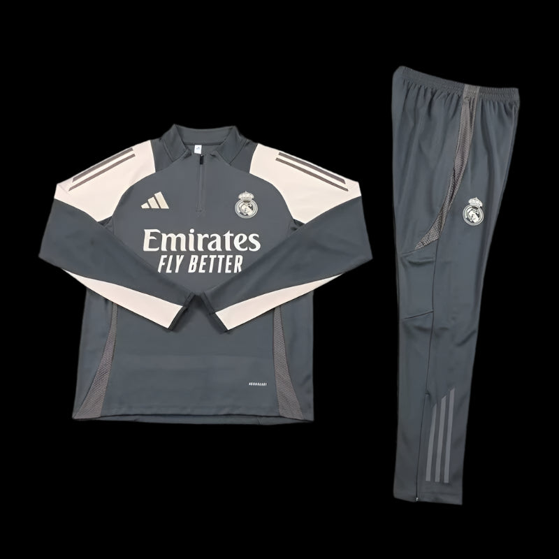 24/25 Real Madrid Training Dark Grey 1:1 Quality Training Jersey