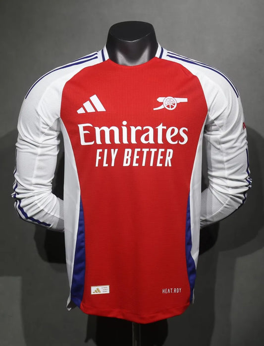 24/25 Arsenal Home Red Long Sleeve Player 1:1 Quality Soccer Jersey
